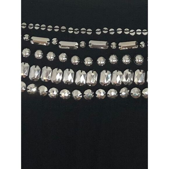 Torrid Dress 2 Maxi 2X Black Embellished Flowy Empire Stretch Waist - Picture 5 of 11